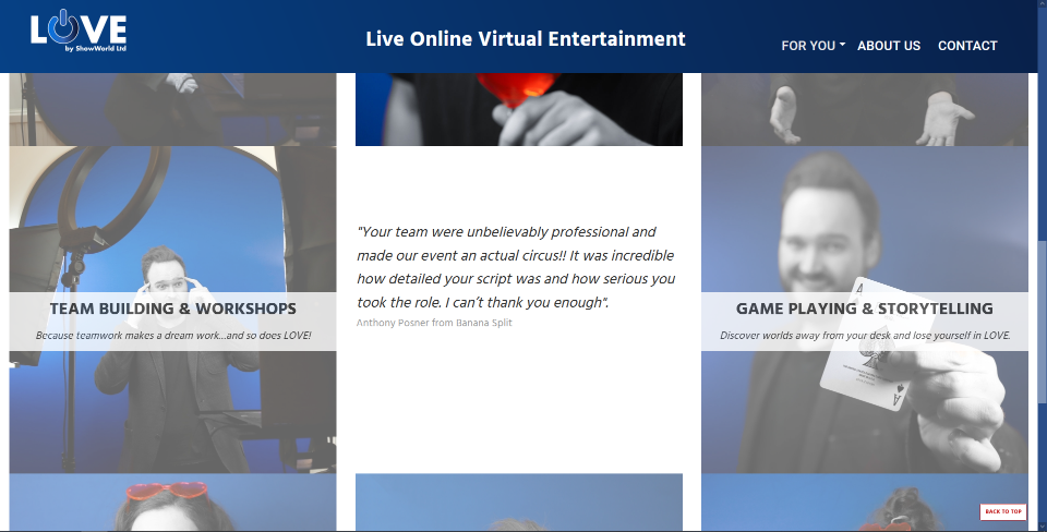 LOVE by ShowWorld Ltd - Live Online Virtual Entertainment